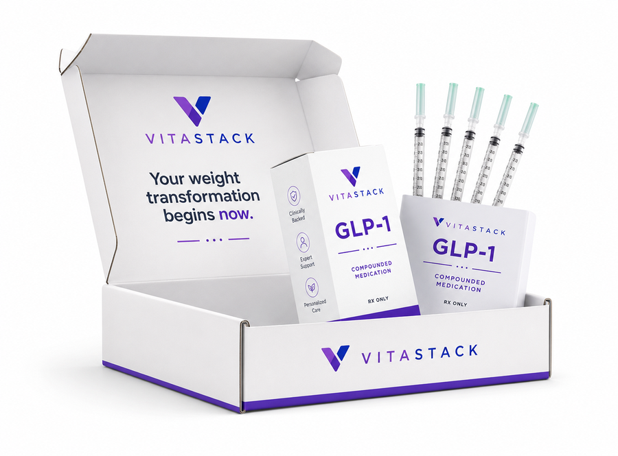 VitaStack GLP-1 medication shipped in discreet packaging